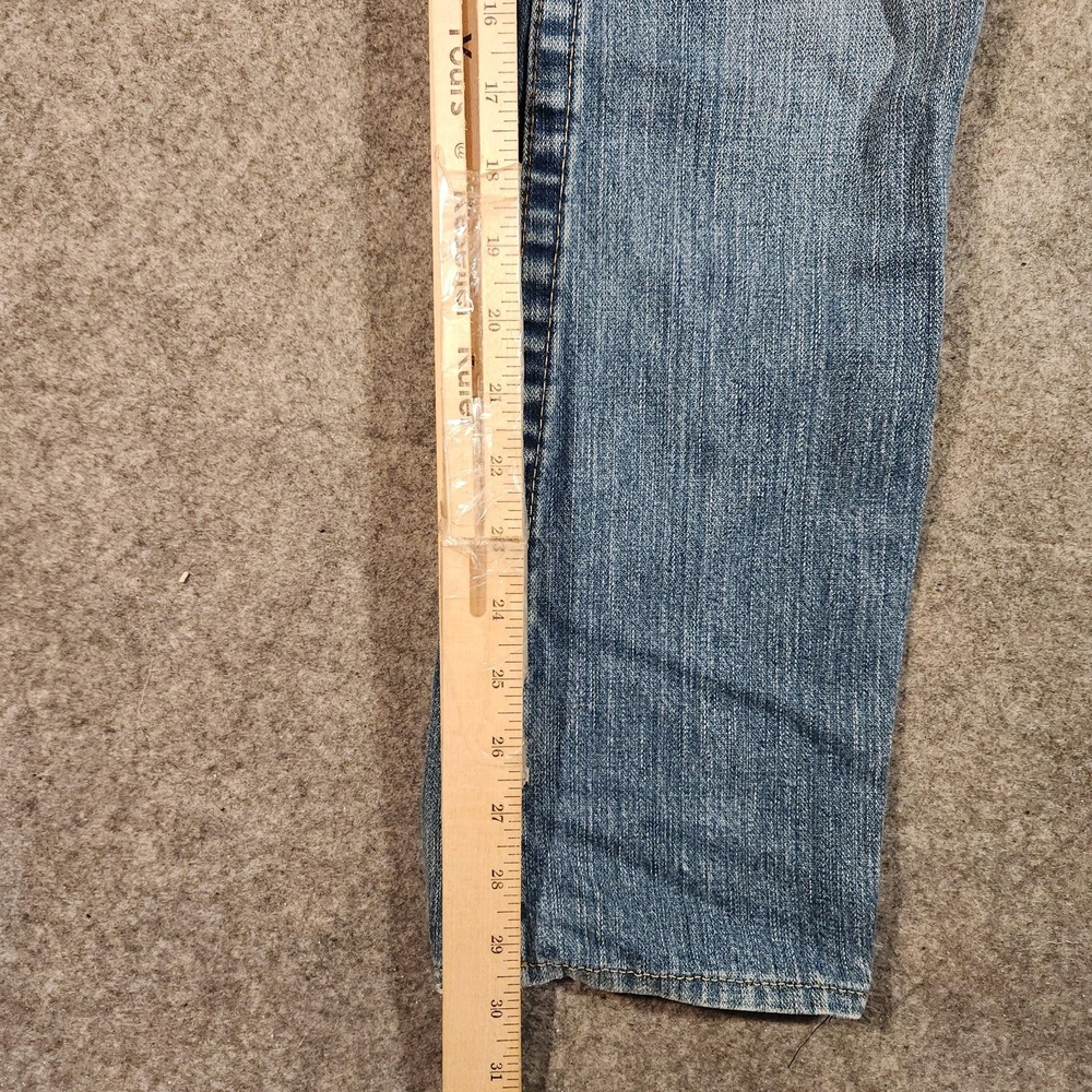 True Religion Jeans Womens 27 Blue Made in‎ USA Big Rig Distressed Y2K Vintage - Picture 6 of 12